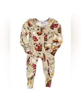🇨🇦 Little Eyes Kids Bamboo Sleeper | Charcuterie Baby Footie Romper